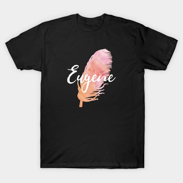 Eugene Watercolor Feather T-Shirt by jutulen